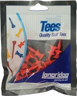 LONGRIDGE Castle Tees Plastic Red 12mm x20