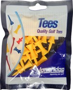 LONGRIDGE Castle Tees Plastic Yellow 25mm x20